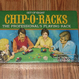 Set of Eight CHIP-O-RACKS Playing Rack NEW